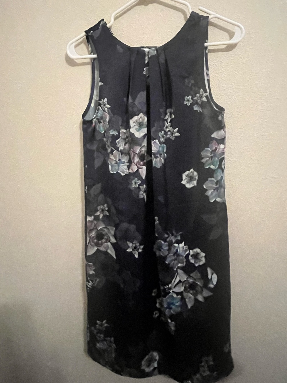 H&M Black Floral Midi Shift Dress